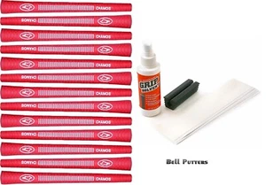 13 Avon Chamois Red Jumbo Golf Grips with Grip Kit/Regripping Kit - Picture 1 of 1