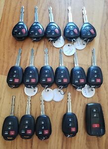 Locksmith Lot 16 Used OEM Toyota Camry RAV4 Prius Keyless Remote Head Key Fobs