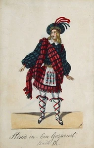 Ghost Opera Theatre Scotland Tartan Skirt Jose Melchor Gomis Kilt Costume - Picture 1 of 1