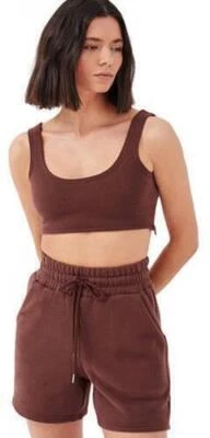 4-й и RECKLESS женщин ESME декольте укороченный верхний шоколад Sz S новый с Ярлыками N34 - Изображение 1 из 4