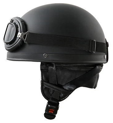 ATO MOTO H110 matt Retro Helm Motorradhelm Oldtimerhelm Halbschale Größe S M L XL