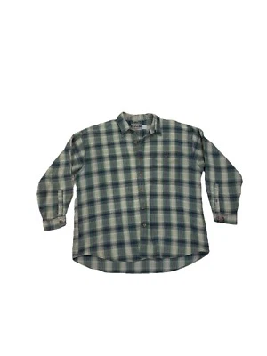 Camisa deportiva vintage Eastern Mountain a rayas con botones 100 % algodón • XL para hombre Foto 1 de 4