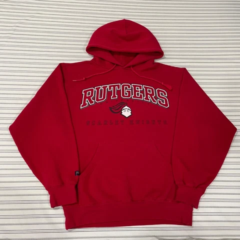 Vintage Jansport Rutgers University Scarlet Knights Pullover Hoodie Sweatshirt S Cover