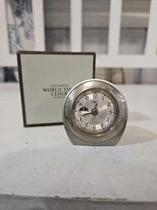 Restoration Hardware Atop Horloge International Miniature World Time Alarm Clock - Picture 1 of 6