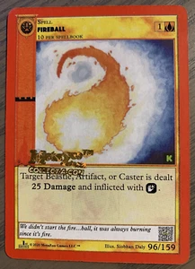 Metazoo Kickstarter Collect A Con Gold Stamp Fireball 96/159 NM - Picture 1 of 8