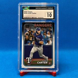 Evan Carter 2024 Topps #280 RC CGC 10 - Picture 1 of 2