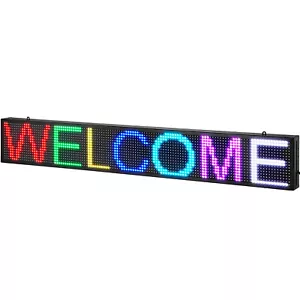 VEVOR 131x19cm Programmable LED Sign Scrolling Display Board P10 Full Color - Picture 1 of 12