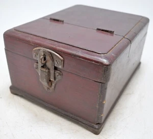Antique Wooden Travelling Shaving Vanity Box Original Old Hand Crafted - Picture 1 of 8