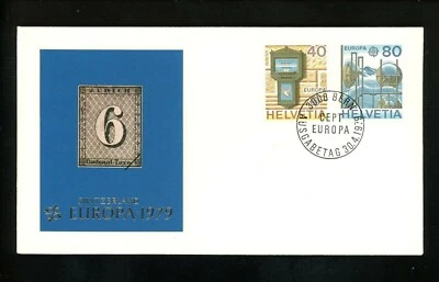 Postal History Switzerland FDC #675-676 Europa Letterbox radio Fleetwood 1979 - Image 1 of 3
