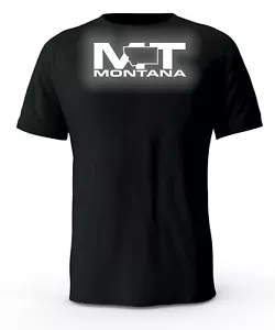 Maglietta nera Montana MT State logo reflective - Foto 1 di 3