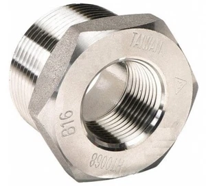 (Ships Fast) 1-1/2" x 3/4" 304 Stainless Steel NPT Threaded Hex Bushing - Picture 1 of 5