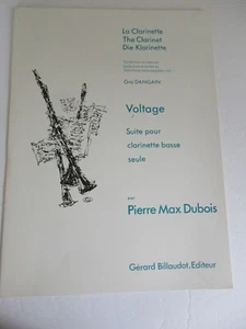 Partituras de clarinete bajo Guy Dangain Voltage para bajo solo Gerard Billaudot - Imagen 1 de 2