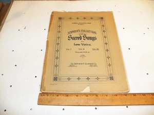 1924 SCHMIDT'S COLLECTION of SACRED SONGS For Low Voice - ARTHUR P. SCHMIDT CO. - Picture 1 of 5