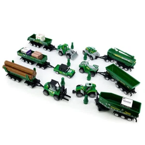 Farm Tractor Toy Trailer with Forklift Pickup Toys Gifts Truck Playset Diecast - Picture 1 of 8