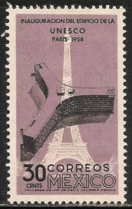 Mexico #905 (A203) VF MLH - 1959 30c UNESCO Building and Eiffel Tower - Picture 1 of 1