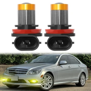 2x H11 5000K Cool Yellow LED Fog Light Bulbs for Mercedes-Benz C300 2008 2009 - Picture 1 of 8