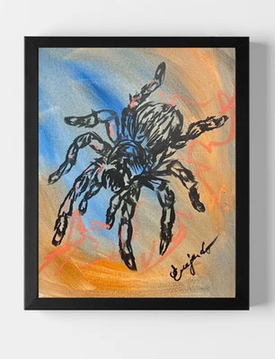 GUAJARDO Original Expresionismo Contemporáneo Tarántula 14X11 Lienzo Arte Firmado Foto 1 de 4