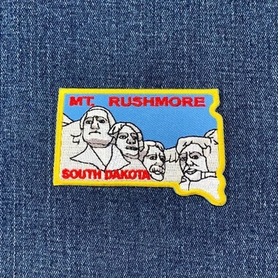 Mount Rushmore Patch Embroidered South Dakota National Monument Badge 3" Iron On - Image 1 of 2