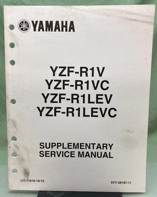 Original Yamaha LIT-11616-19-75 YZF-R1V, YZF-R1VC Sup. Manual de servicio '05 Foto 1 de 4