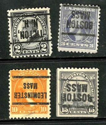 4 errores invertidos masa precancelados 2-10 centavos Washington Bicentenario etc EE. UU. 87B13 Foto 1 de 3