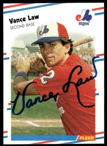 Vance Law Signed Auto Autographed Card 1988 Fleer #187 Montreal Expos - Picture 1 of 2