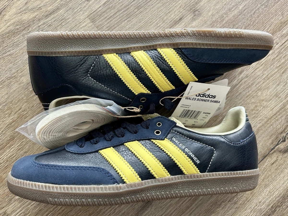 adidas Wales Bonner x Samba Collegiate Navy Yellow for Sale