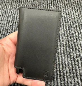 Ekster Leder Parlament Karten Geldbörse schmal in italienisch schwarz Smart Cash Karten - Bild 1 von 7