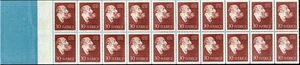 Schweden, komplette Heftchenscheibe mit 20 Marken, postfrisch-1966, 30 öre, Sc. 561a, SG SB137 - Bild 1 von 2