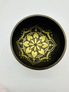 4” Hand-Hammered Tibetan Singing Bowl Lotus Flower Design Kundalini Nepal - Picture 1 of 9