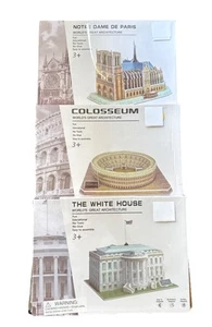 Lot Of 3 World’s Greatest Architecture Colosseum / Notre Dame / The White House - Picture 1 of 6