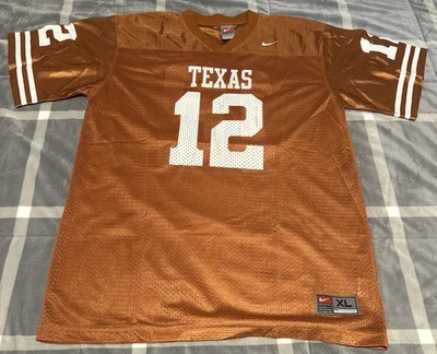Texas Longhorns Nike Jersey YOUTH XL #12 Colt McCoy Burnt Orange Football NCAA - Image 1 of 4