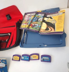 Sistema de aprendizaje Leapfrog Quantum Leap Pad con 4 libros y 4 juegos para piezas/reparación - Imagen 1 de 6