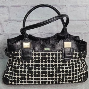 NWOT VTG Kate Spade Stevie Cornelia St Noel Satchel/Handbag Black Cream - Picture 1 of 17