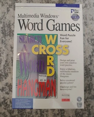 WORD GAMES Multimedia Windows 3.1 95 or Higher CD Rom Pro One  - Image 1 of 2