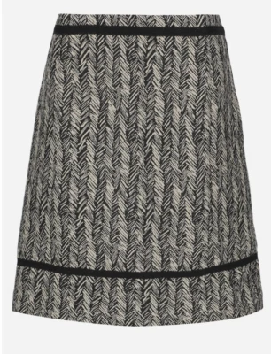 Weekend Max Mara cotton jacquard pencil skirt, UK 14, black beige - Image 1 of 4