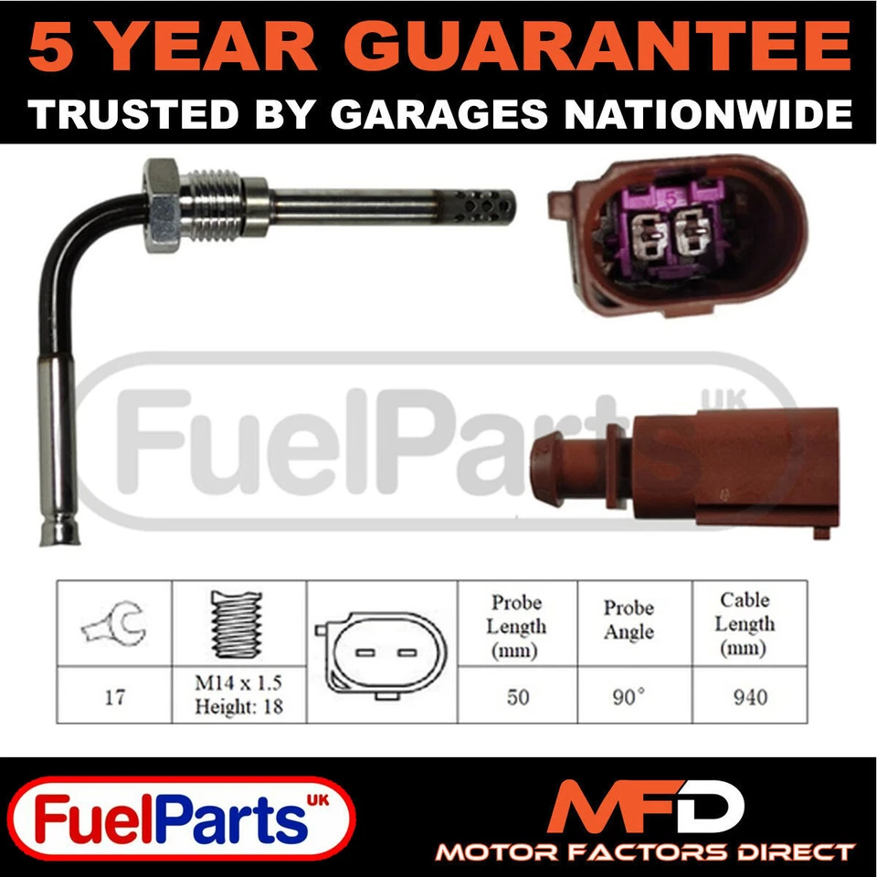 FuelParts Exhaust Gas Temperature Sensor For Audi Q7 VW Touareg 3.0 TDi #2 - Image 1 of 2