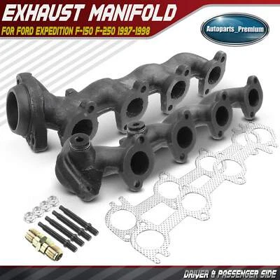 Coletor de escape LH e RH com kit de junta para Ford Expedition F-150 F-250 1997-1998 - Imagem 1 de 4