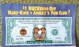 Mary Kate & Ashley Olsen $1 Buckeroo Detective Dollar - Picture 1 of 3