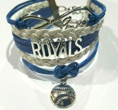 MLB Kansas City Royals Infinity Baseball Bracelet US SELLER Cover