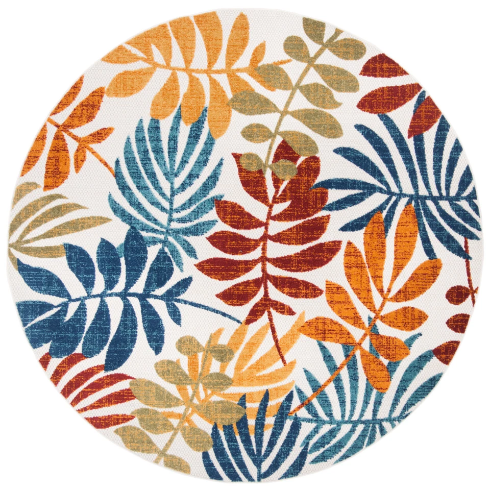 SAFAVIEH Outdoor CBN814A Cabana Collection Creme / Red Rug - Image 1 of 1