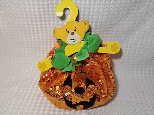 2011 Build A Bear Orange Sequin Pumpkin Jack O Lantern Halloween Costume New - Picture 1 of 9