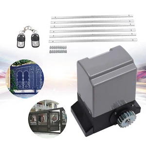 2000KG Automatic Electric Sliding Gate/Door Opener Motor Kit w/Remote + 6m Racks - Picture 1 of 17