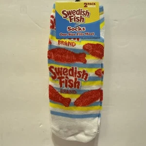 Novelty Crew Socks – Swedish Fish Candy Design – Food & Drink Theme Sz 6–13 NWT - Picture 1 of 2