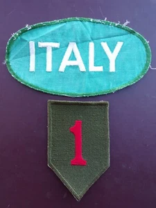WWII 1st Infantry Division Patch Rare Military Lot US Army Italian Italy POW - Picture 1 of 2