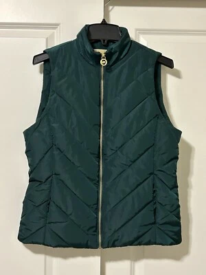 New! Michael Kors X Large (XL) Quilted Vest Jacket Emerald Women’s MSRP $125 - Image 1 of 4