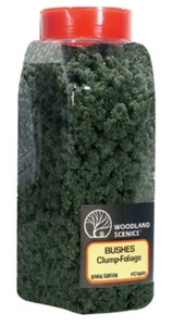 Woodland Scenics FC1647 Dark Green Bushes Shaker 57.7 cu in (945 cu cm) - Picture 1 of 1