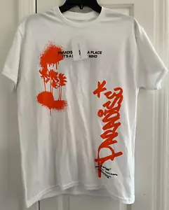 Fashion Nova Men - Paradise State Of Mind T-Shirt, White/Orange, Medium - Picture 1 of 7