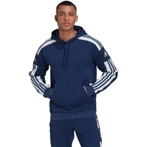 adidas Hoodie Mens Squadra 21 Sweat Football Top Navy Team Sports - Picture 1 of 6