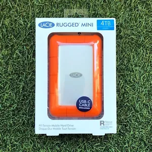 LaCie Rugged Mini 4TB USB 3.0 External Portable Hard Drive with USB-C Cable - Picture 1 of 6