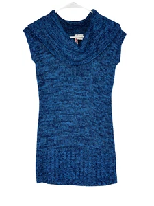 Mujeres Adolescentes Talla M Blusa Tejida Tonos Azules Ancho Escote Caído Calce Elástico de Bongo - Imagen 1 de 8